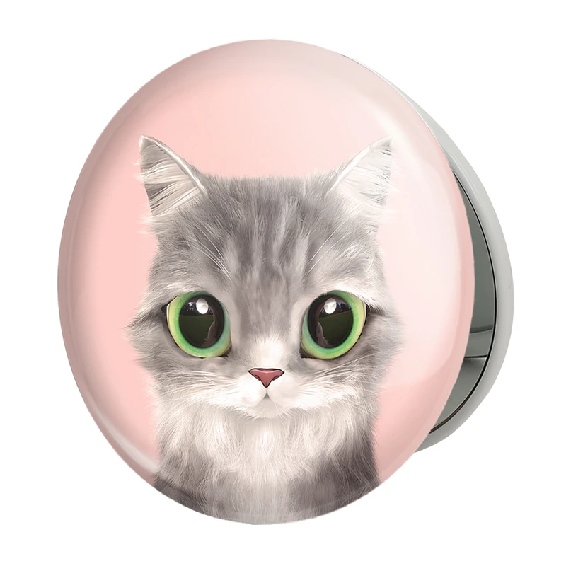 آینه جیبی خندالو طرح گربه مدل تاشو کد 28226 