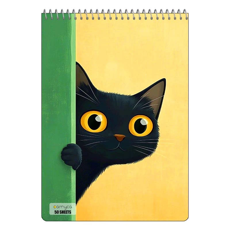 دفتر نقاشی 50 برگ سیمی کارنیکا طرح گربه Cat کد 77345