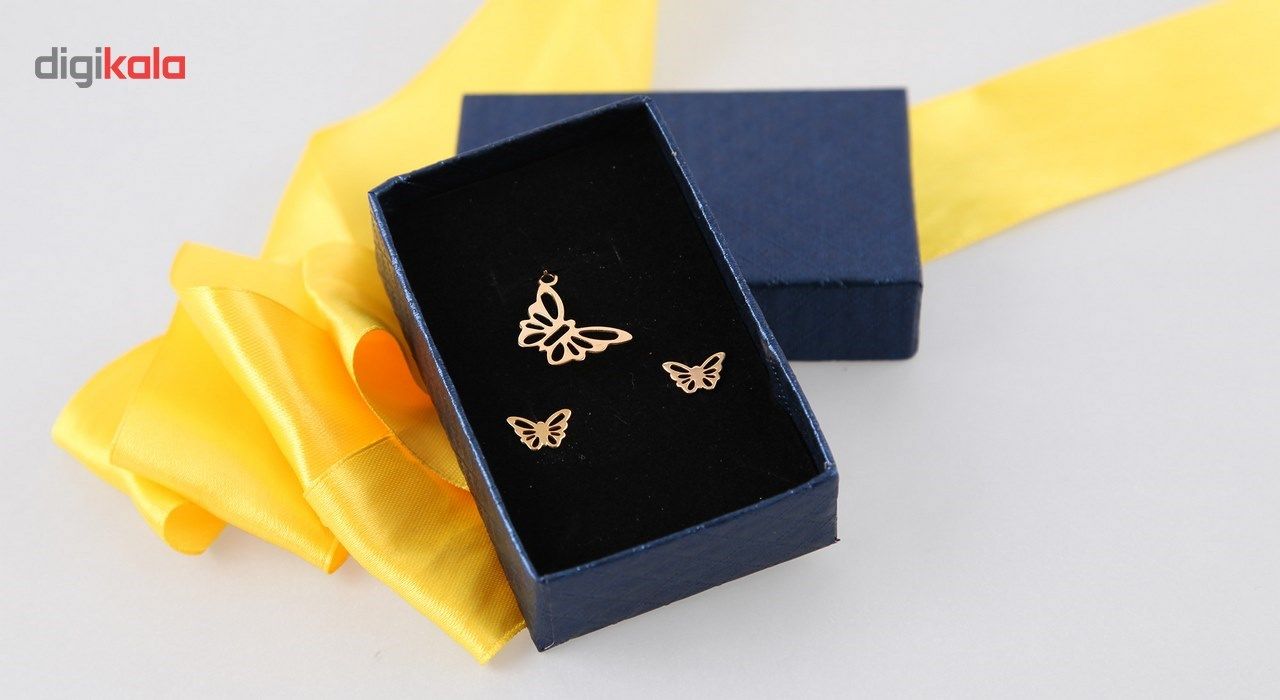 نیم ست طلا 18 عیار زنانه اسنو گلد کد 12008 - - 4