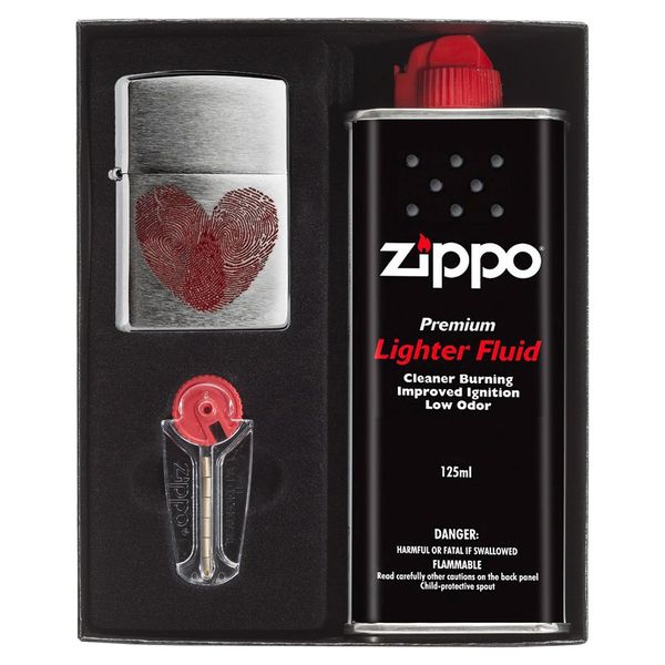 ست هدیه فندک زیپو مدل Heart Thumbprints کد 29068 ست هدیه فندک زیپو مدل Heart Thumbprints کد 29068