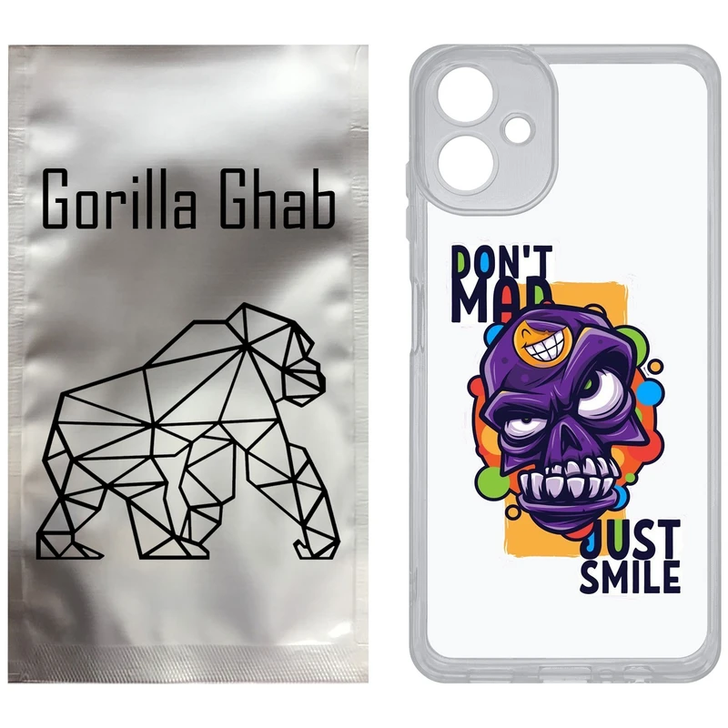 کاور گوریلا قاب مدل CLG کد 33 طرح Smile مناسب برای گوشی موبایل سامسونگ Galaxy A06