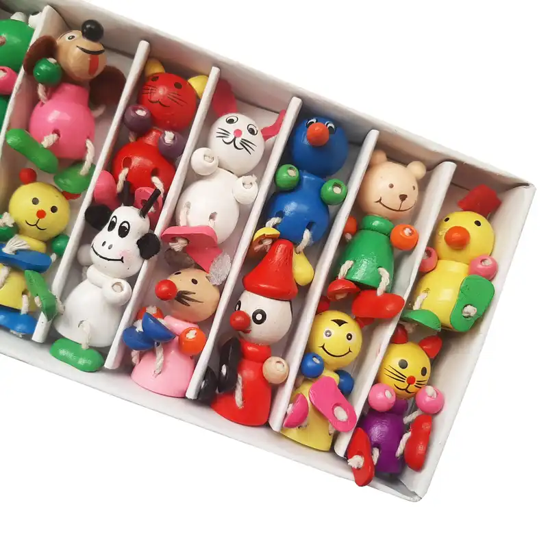 سرمدادی چوبی طرح حیوانات مدل sep01 مجموعه 18 عددی