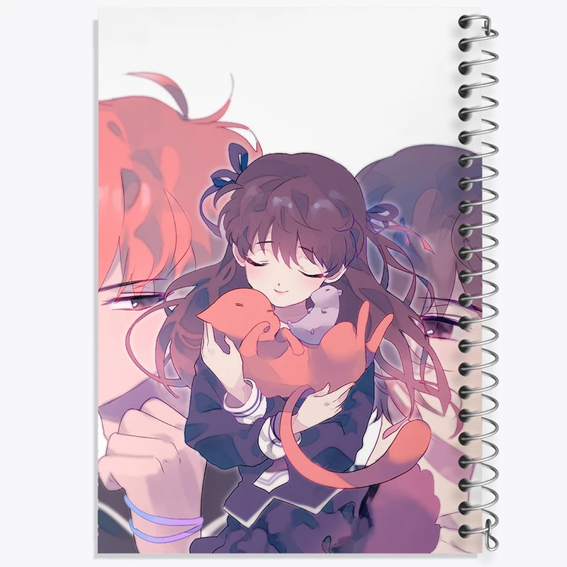 دفتر نقاشی 50 برگ خندالو طرح هوندا، یوکی و کیو انیمه سبد میوه کد 33990