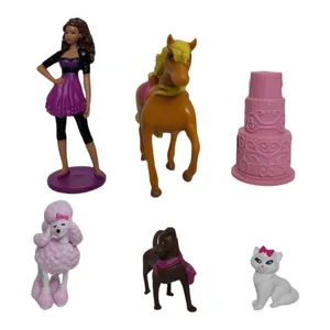 فیگور مدل دخترانه تولد حیوانات مجموعه 6 عددی
