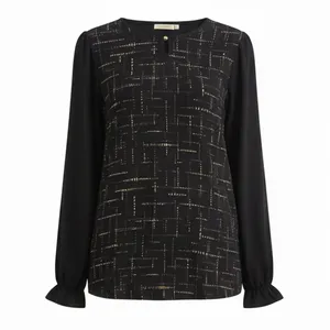 بلوز آستین بلند یقه گرد زنانه ال سی وایکیکی مدل SEP-TEREGIYIM008