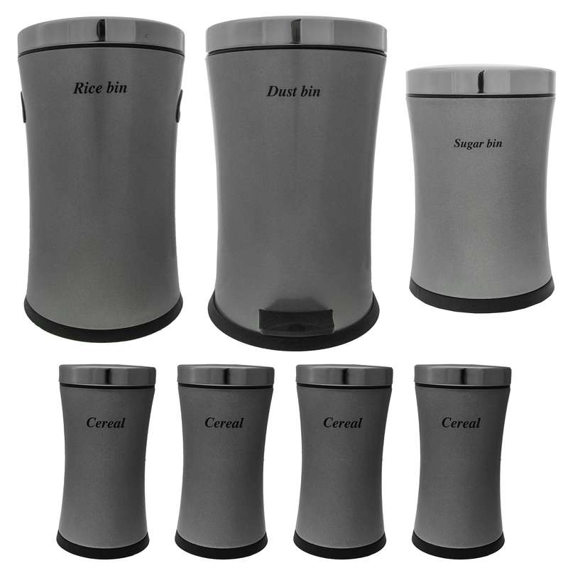 بانکه مدل RIVER به همراه سطل زباله و سطل برنج کد 9565 مجموعه 7 عددی