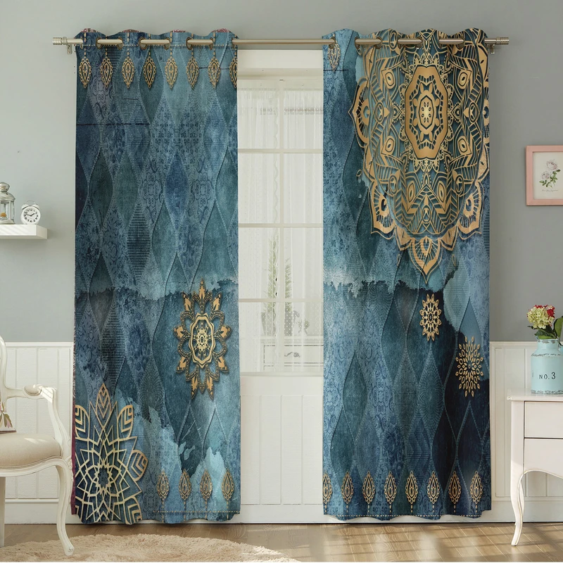 پرده نیروانا طرح سنتی  مدل مخمل کد 9097 سایز 140×280 سانتی متر