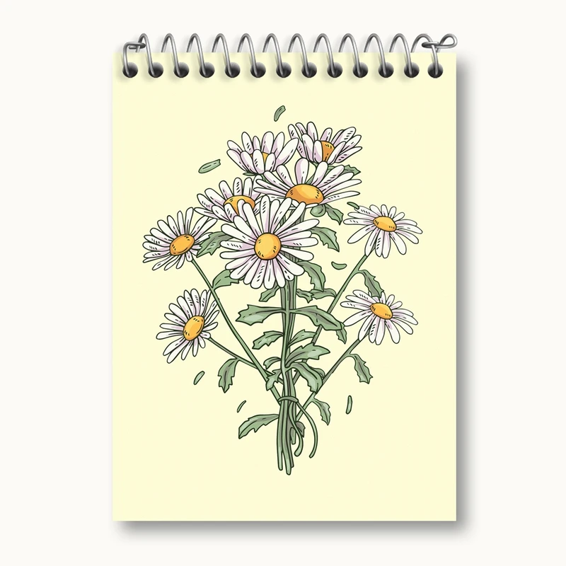 دفتر یادداشت 50 برگ خندالو مدل گل بابونه کد 29530