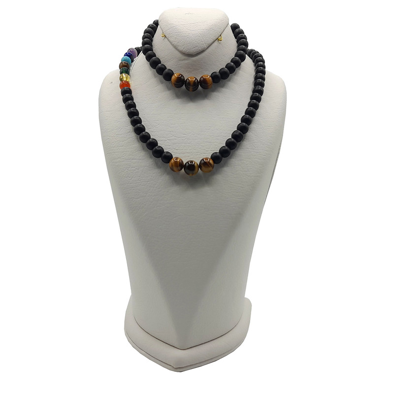 نیم ست مردانه ناماسته مدل سنگ هفت چاکرا و اونیکس کد 42