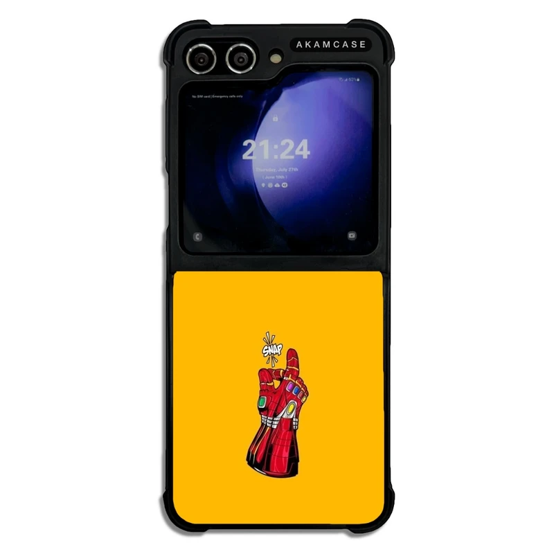کاور آکام مدل AMC-WSGZFLIP5-IRON MAN1 مناسب برای گوشی موبایل سامسونگ Galaxy Z Flip 5