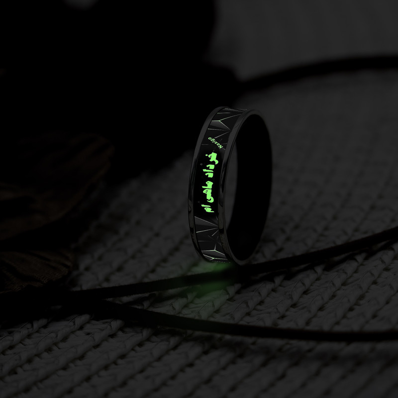 انگشتر ناکسیگو مدل شب تاب طرح خرداد ماهی ام کد RB15844