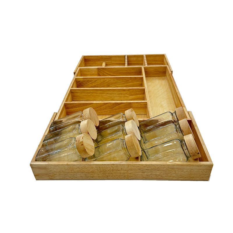 ست جا ادویه  10 پارچه گلدن استار مدل جاقاشقی کشویی کد RM1818