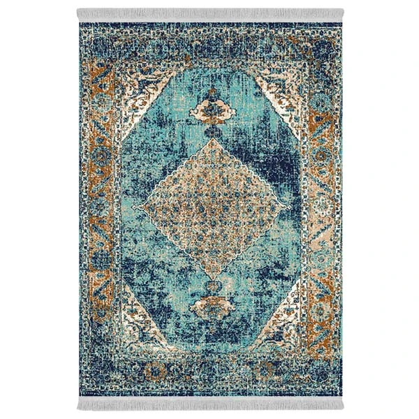 فرش پارچه‌ای دفه مدل فرشینه هازان مخمل طرح فانتزی کد 3111