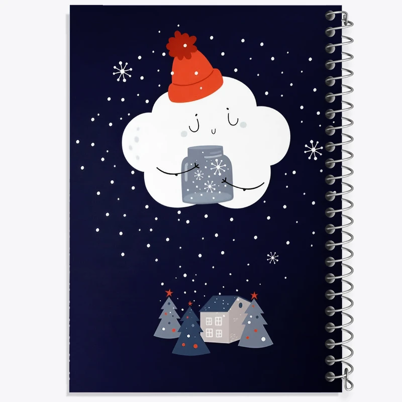 دفتر ژورنال نویسی 50 برگ خندالو مدل نقطه ای طرح کریسمس (Christmas) کد N4704