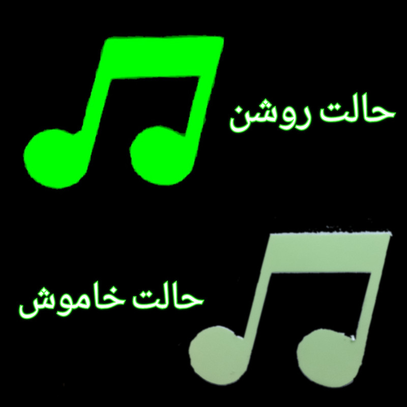 استیکر کلید و پریز مدل شب نما طرح نوت  بسته 3 عددی