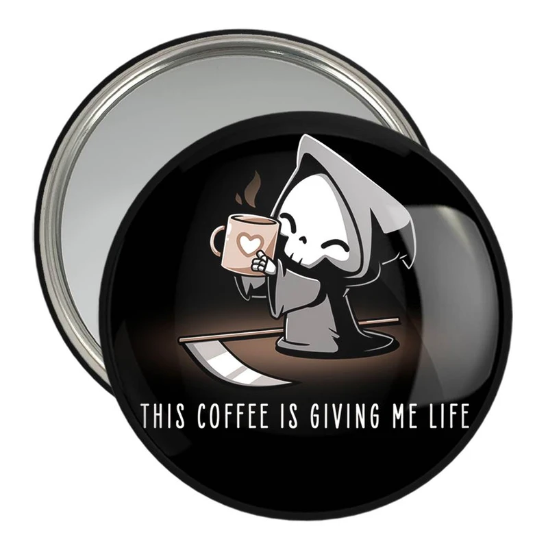 آینه جیبی خندالو مدل قهوه Coffee  کد 22002