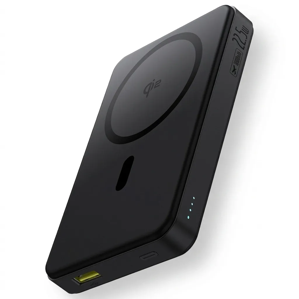 پاوربانک بی‌سیم 22.5 وات بیسوس مدل Airpow Ⅱ Qi2 Magnetic ظرفیت 10000 میلی‌آمپر ساعت