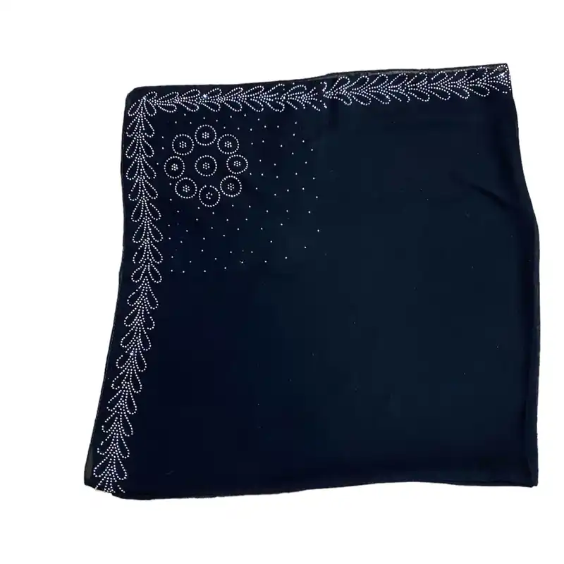 روسری زنانه مدل حریر نگین دار