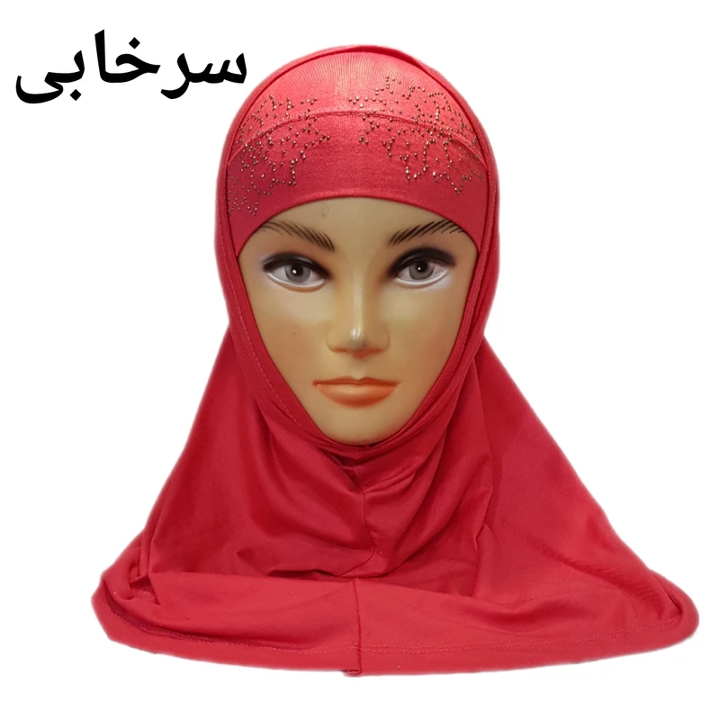 عکس شماره 8 : مقنعه دخترانه مدل هد نگین دار