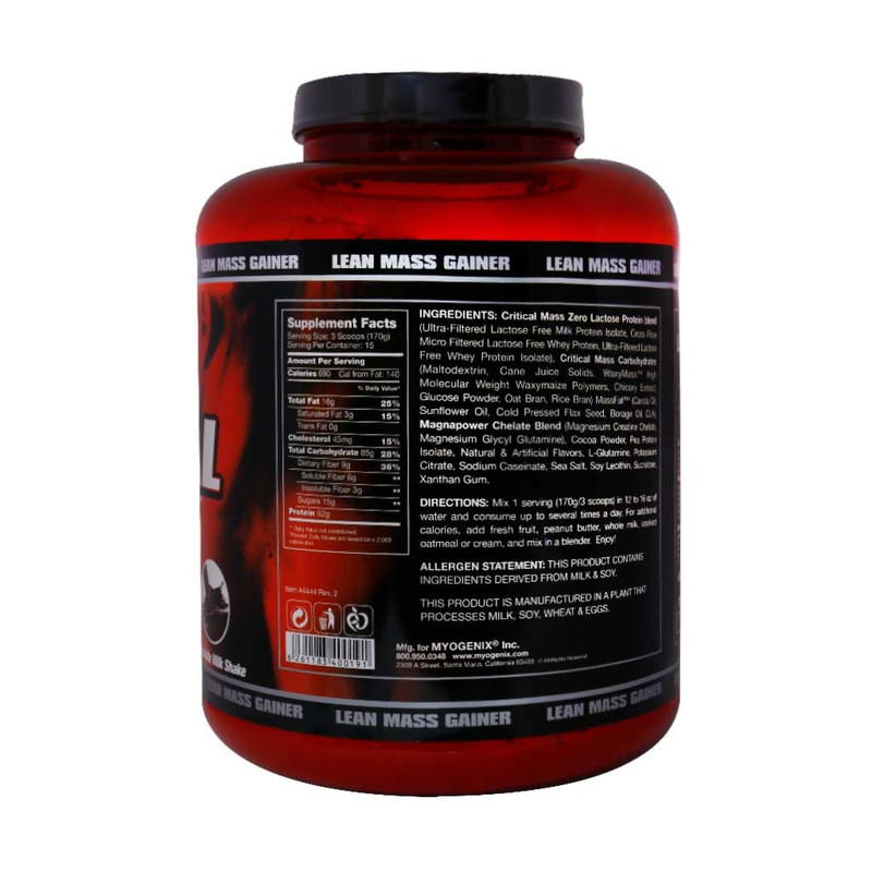 پودر گینر افتر شاک کریتیکال مس مایوجنیکس -2550 گرم