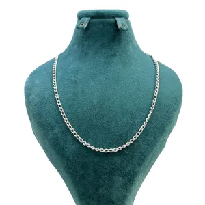 زنجیر نقره مردانه مدل کارتیه پیچ 402-41