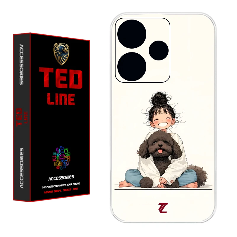 کاور تدلاین طرح سگ کد 1199 مناسب برای گوشی موبایل شیائومی Redmi 13 4G