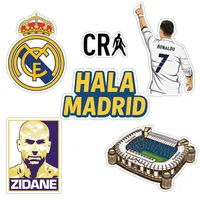 استیکر لپ تاپ طرح رئال مادرید مجموعه 6 عددی