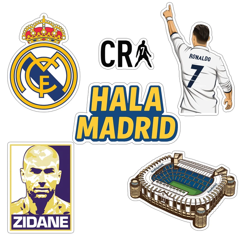 استیکر لپ تاپ طرح رئال مادرید مجموعه 6 عددی