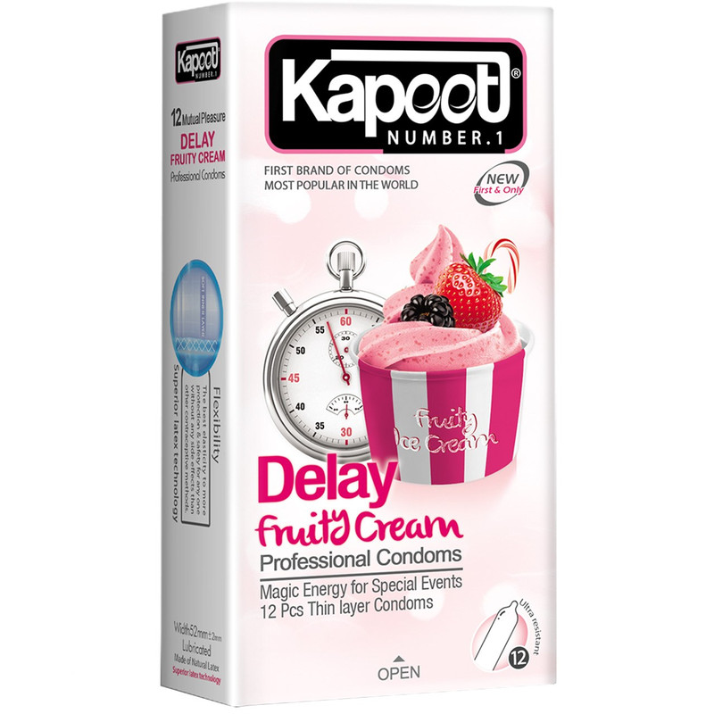 کاندوم کاپوت مدل Delay Fruty Cream بسته 12 عددی