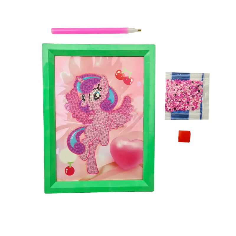 بازی آموزشی مدل ساخت تابلو نقاشی الماسی طرح پونی کد A168-C-12