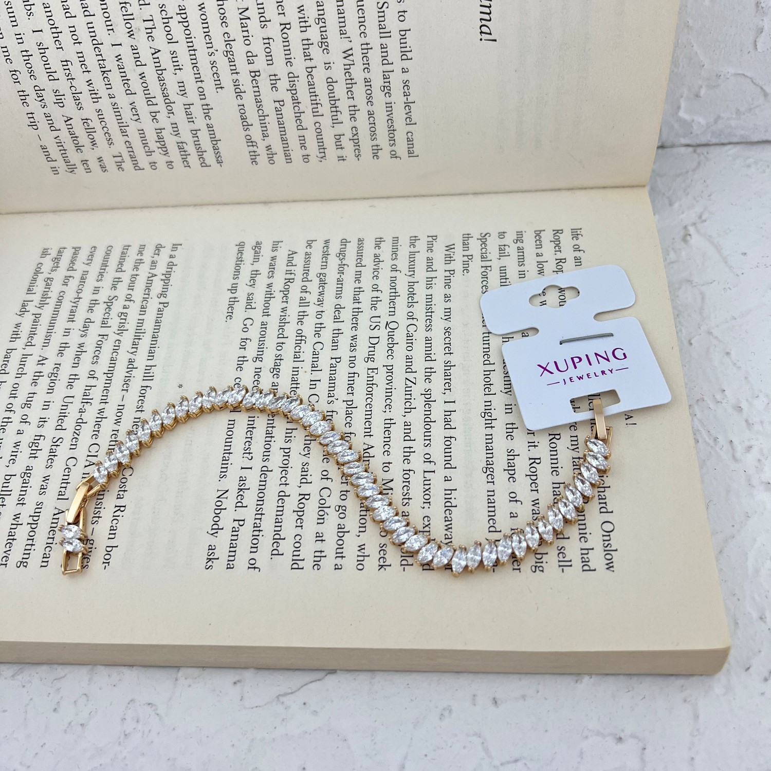 دستبند زنانه ژوپینگ مدل تنیسی جواهری کد B4601