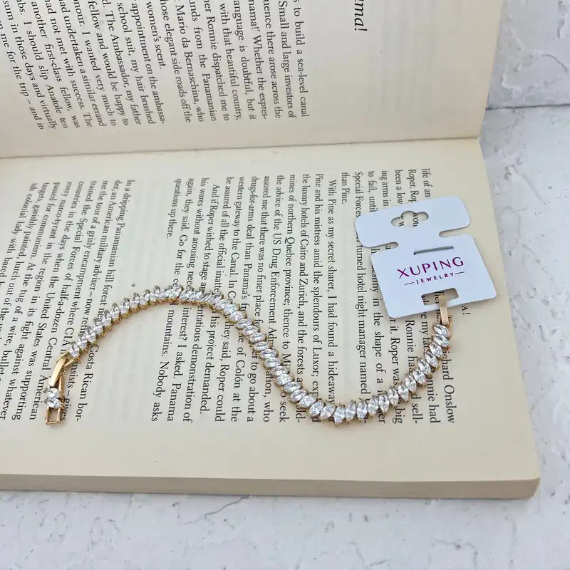 دستبند زنانه ژوپینگ مدل تنیسی جواهری کد B4601