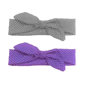 هدبند دخترانه مدل خالدار Z-218 بسته دو عددی