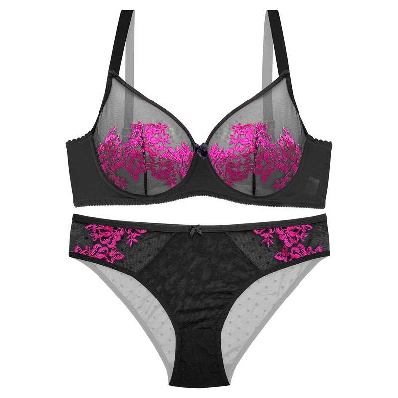 ست شورت و سوتین زنانه نوشه پوش کد 400544 رنگ مشکی