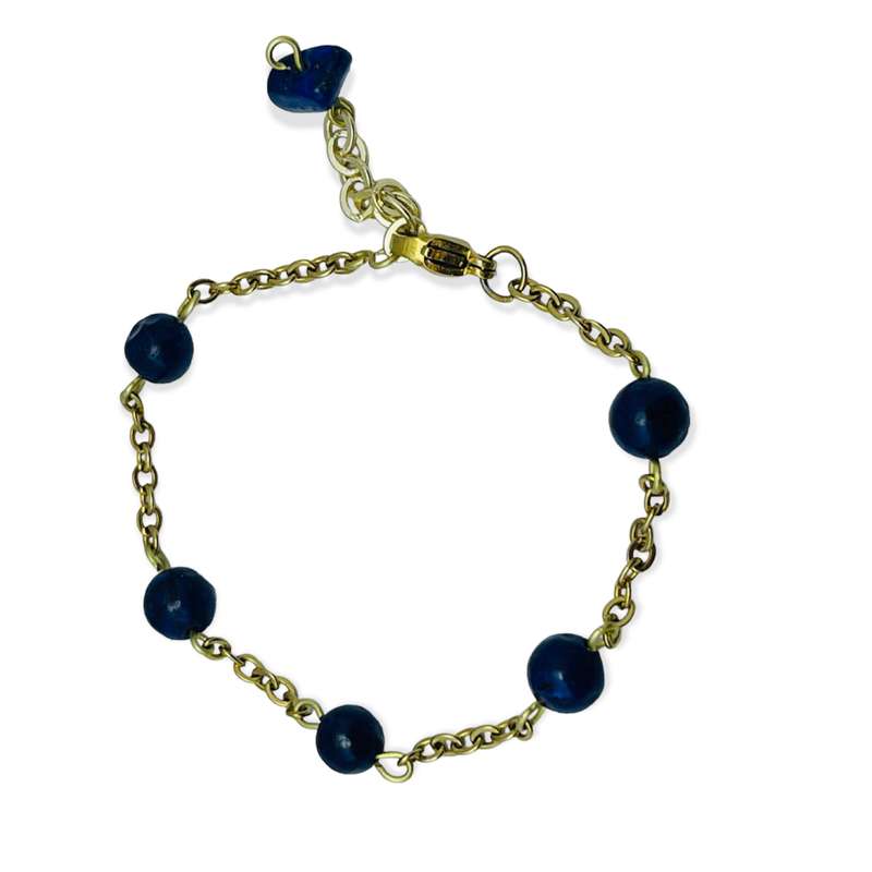 دستبند زنانه مدل سنگ لاجورد کد 335 دستبند زنانه مدل سنگ لاجورد کد 335