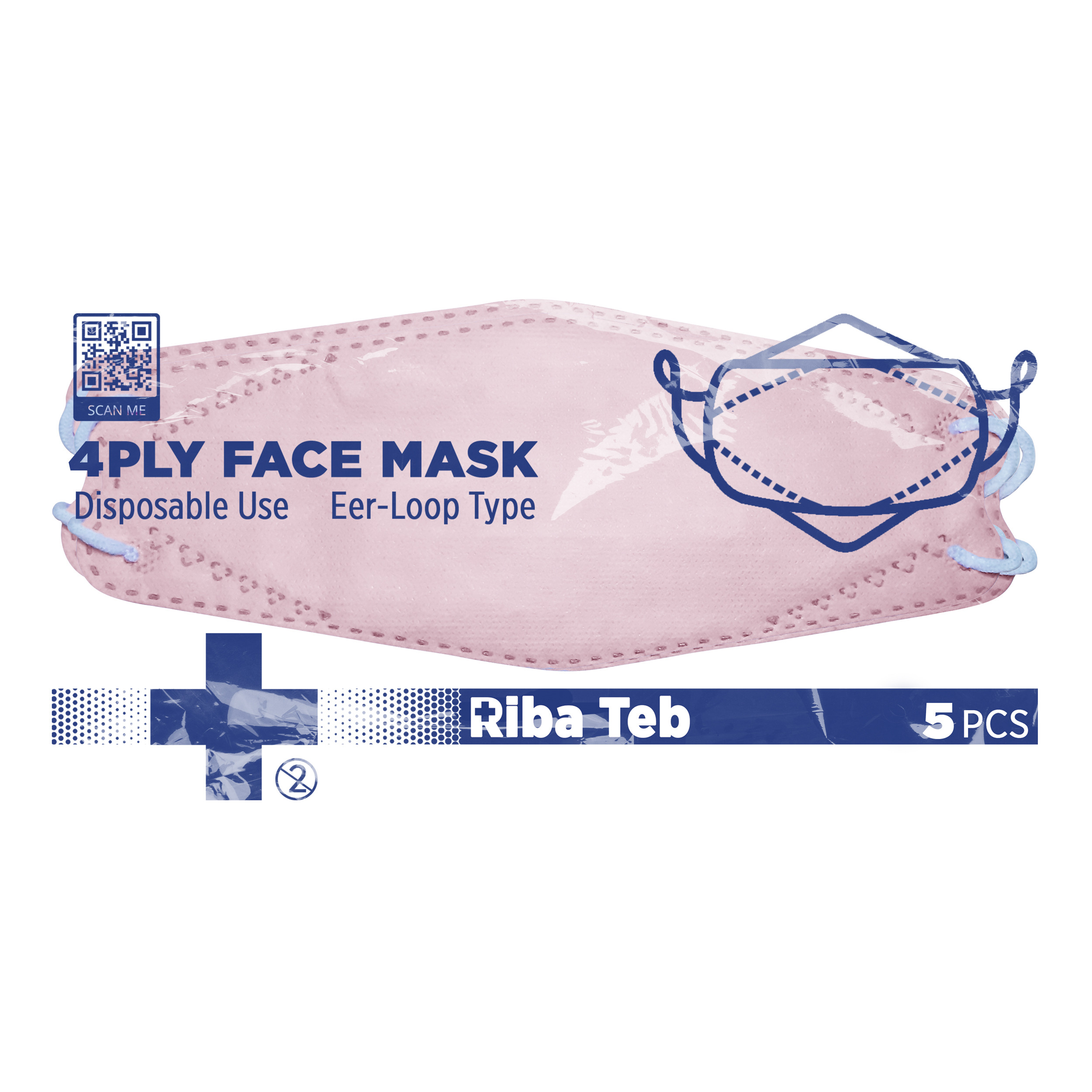 ماسک تنفسی ریباطب مدل کوانتوم کد 3 بسته 5 عددی ماسک تنفسی ریباطب مدل کوانتوم کد 3 بسته 5 عددی