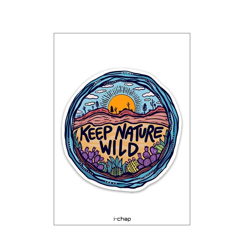 استیکر پارچه و لباس آی چاپ طرح keep nature wild کد t226