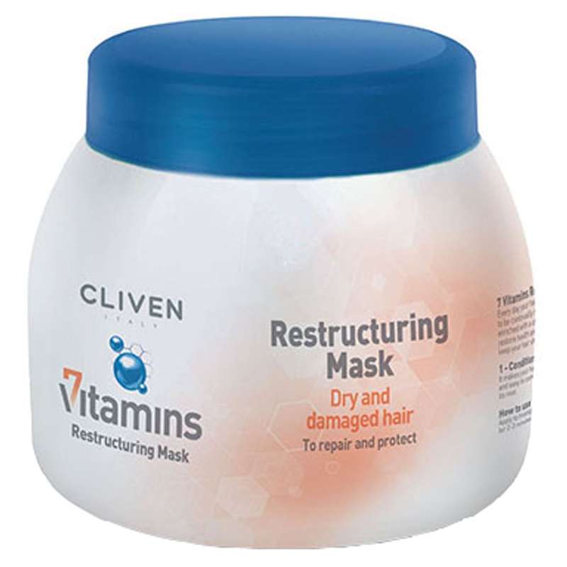 ماسک بازسازی کننده موهای خشک و آسیب دیده کلیون مدل 7 Vitamine Restructuring حجم 500 میلی لیتر ماسک بازسازی کننده موهای خشک و آسیب دیده کلیون مدل 7 Vitamine Restructuring حجم 500 میلی لیتر