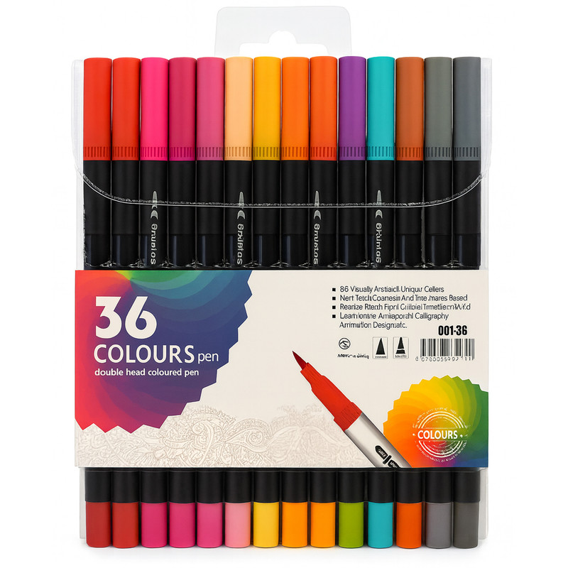 ماژیک رنگ آمیزی مدل براشینگ کد NO.36 بسته 36 عددی