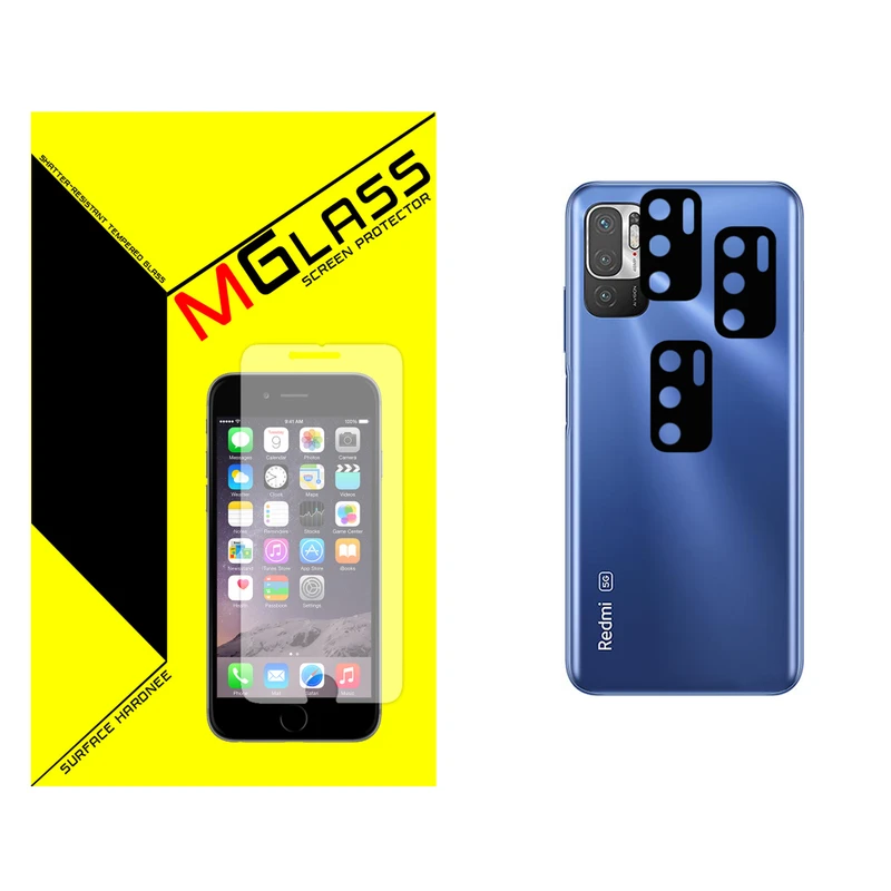 محافظ لنز دوربین ام گلس مدل MGL-03 مناسب برای گوشی موبایل شیائومی REDMI NOTE 10 بسته سه عددی
