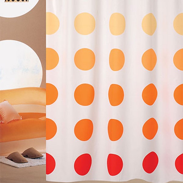 پرده حمام 240 × 200 رزین تاژ طرح نارنجی