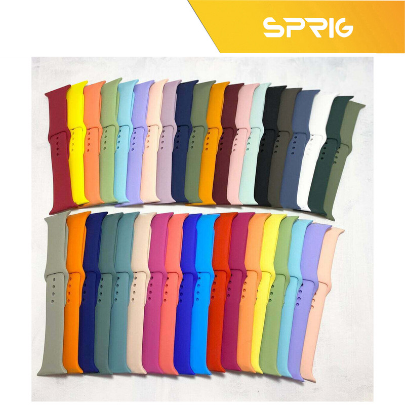 بند اسپریگ مدل Silicon مناسب برای اپل واچ سری 1/2/3/4/5/6/7/8/SE/ULTRA سایز 42/44/45/49 میلی متری