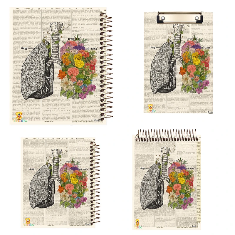 دفتر 100 برگ بانیبو مدل پزشکی کد2776  به همراه تخته شاسی بسته 4 عددی