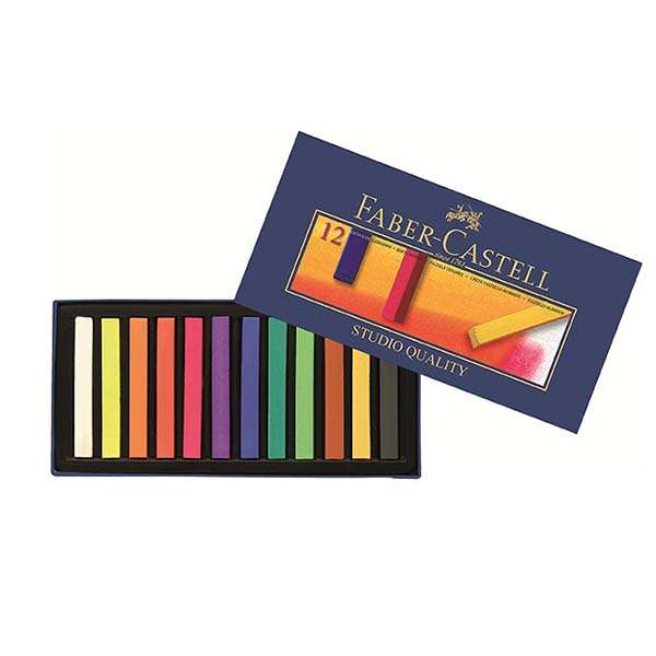 پاستل گچی 12 رنگ فابر کاستل مدل Polychromos