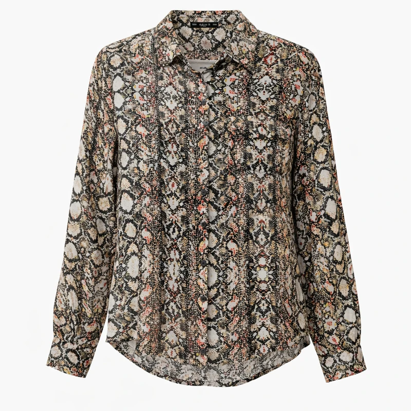 شومیز آستین بلند یقه برگردان زنانه مدل 2001