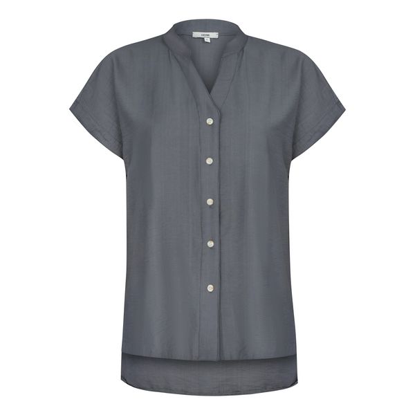 شومیز آستین کوتاه زنانه ایزی دو مدل 9373 رنگ نوک مدادی