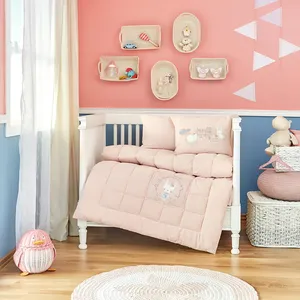 سرویس خواب  پنبه دوز ی شده کودک کاراجا هوم طرح Pink Garden چهار تکه