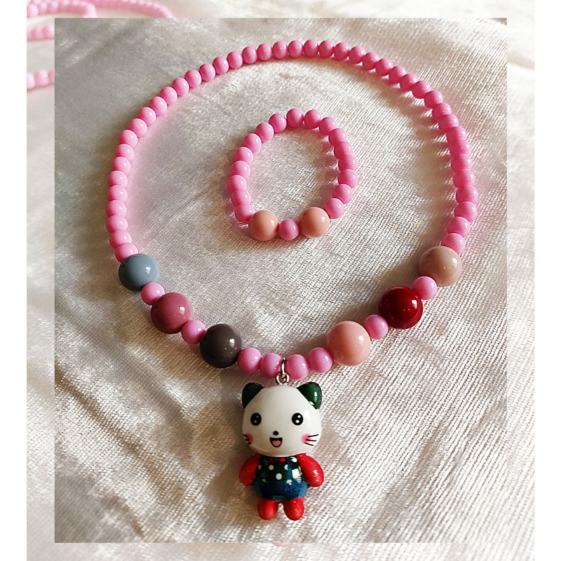 نیم ست دخترانه طرح گربه کد 761