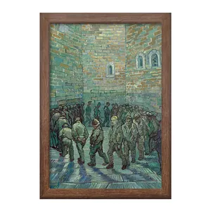 تابلو خندالو طرح نقاشی هواخوری زندانیان اثر ونسان ونگوگ کد 25472