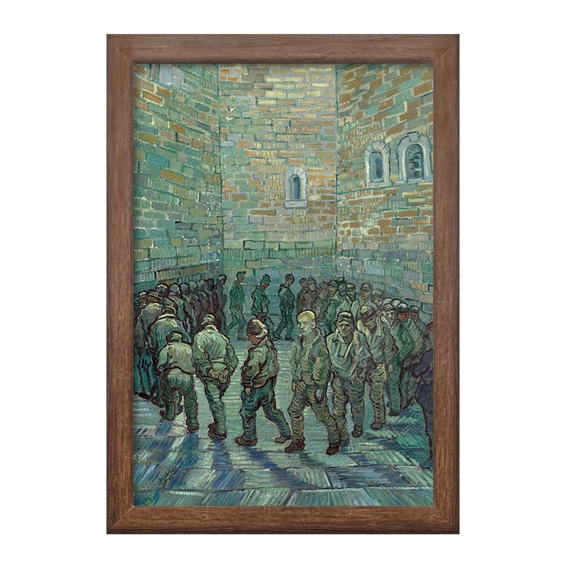 تابلو خندالو طرح نقاشی هواخوری زندانیان اثر ونسان ونگوگ کد 25472